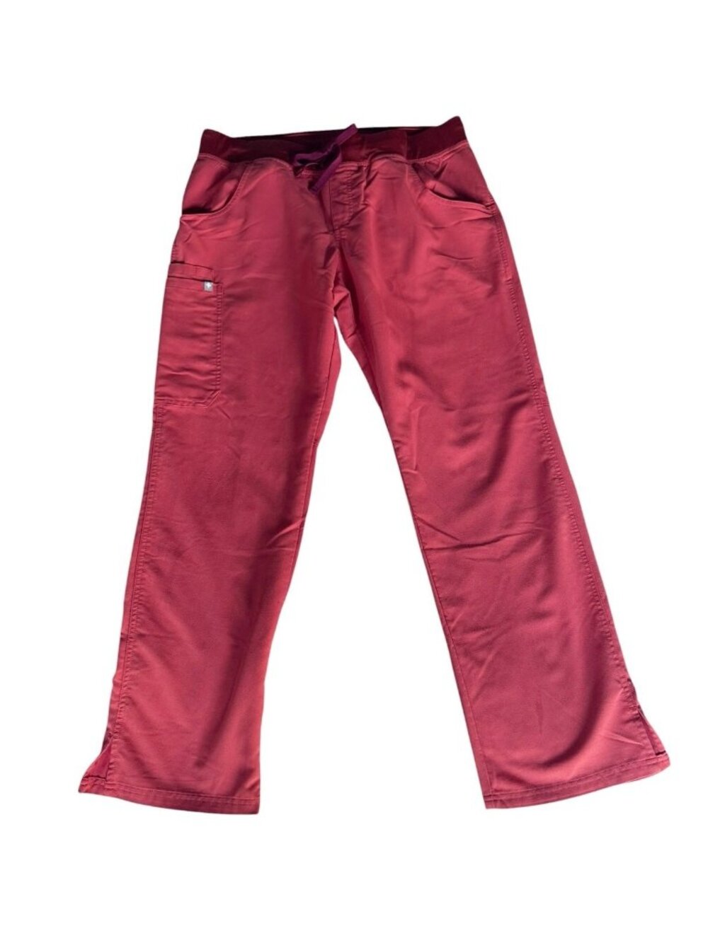 FIGS Women’s Sz L Kade Straight Leg Scrub Pants in Burnt Orangish Red